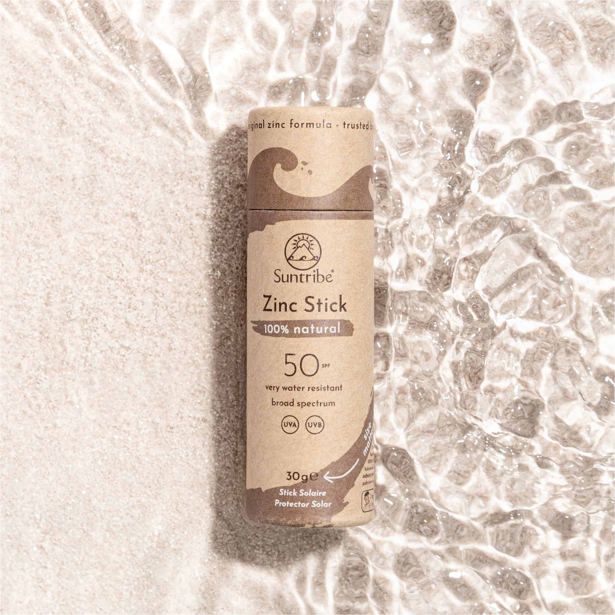 2026 Suntribe Økologisk Mineral Zink Solstift SPF 50 STZS - Mud Tint